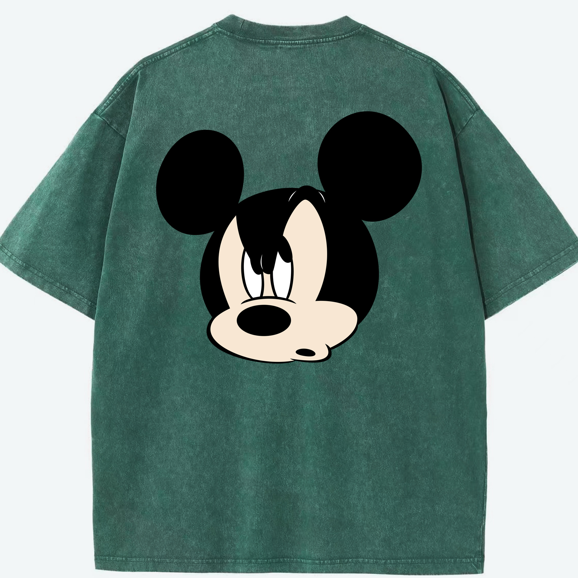 （画像用） ミッキーマウス Mickey Mouse 綿100% ヴィンテージ風 半袖Tシャツ（背面プリント）